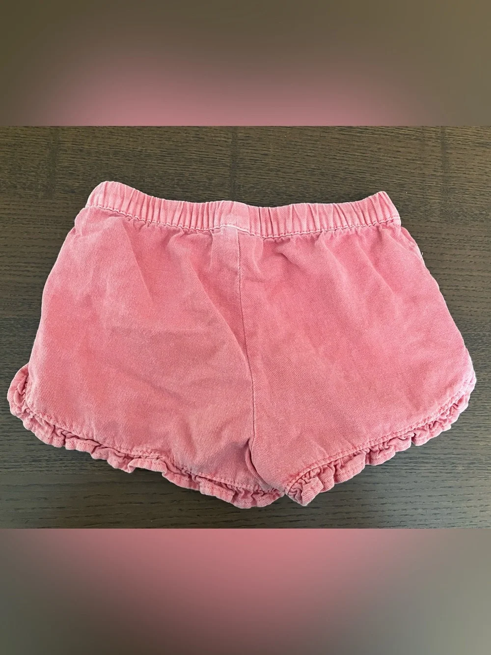 Cat & Jack Red Coral Pink Ruffle Trim Shorts